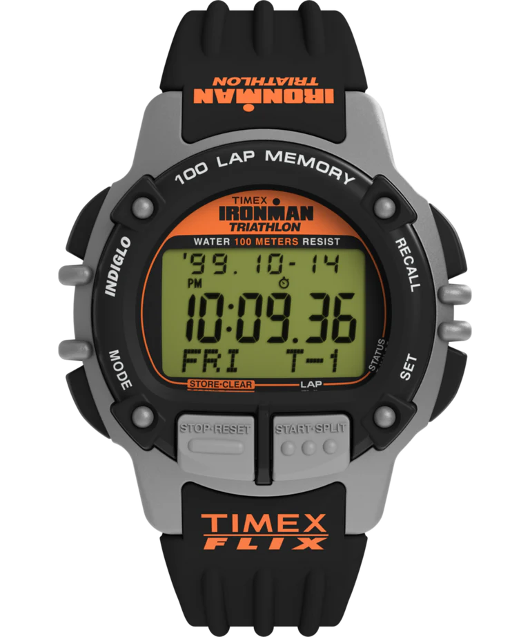 TIMEX® IRONMAN® Flix 100 Lap 42mm PU Strap Watch