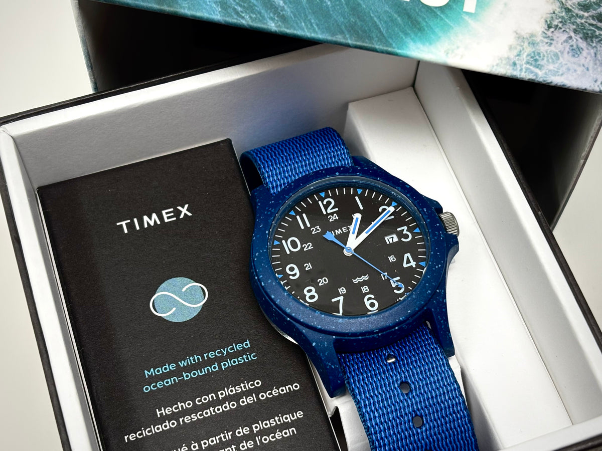 Timex Reclaim Ocean 40mm Recycled Fabric Blue