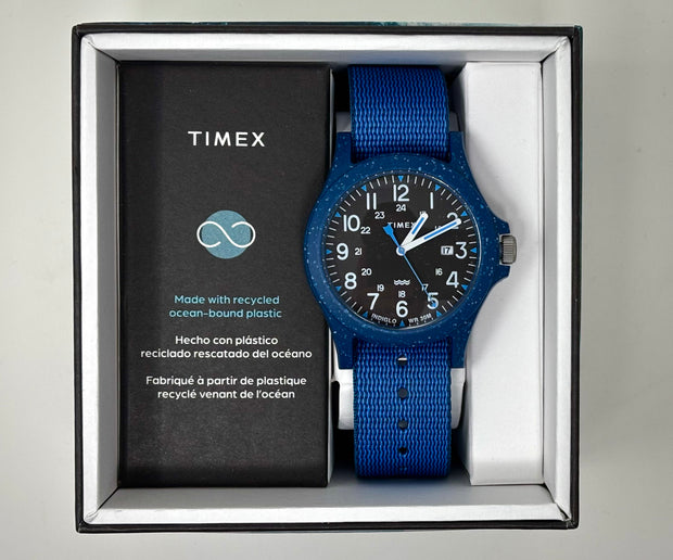 Timex Reclaim Ocean 40mm Recycled Fabric Blue