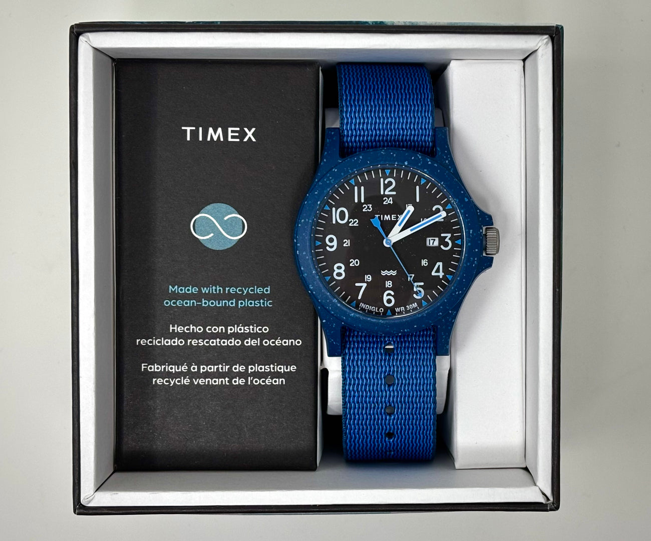 Timex Reclaim Ocean 40mm Recycled Fabric Blue