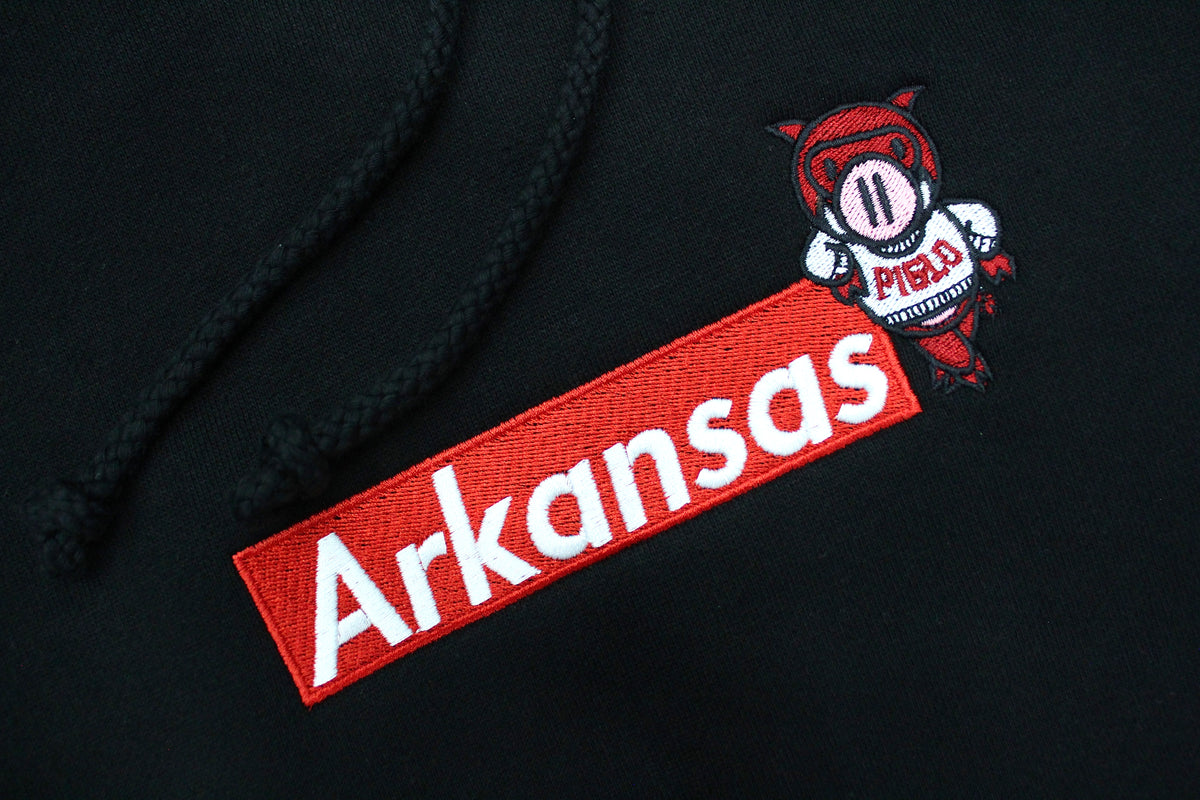 Arkansas Box Logo Hoodie V2