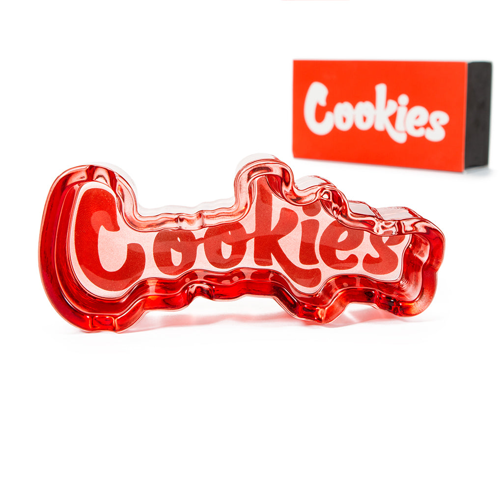 Cookies Glass Ashtray Red
