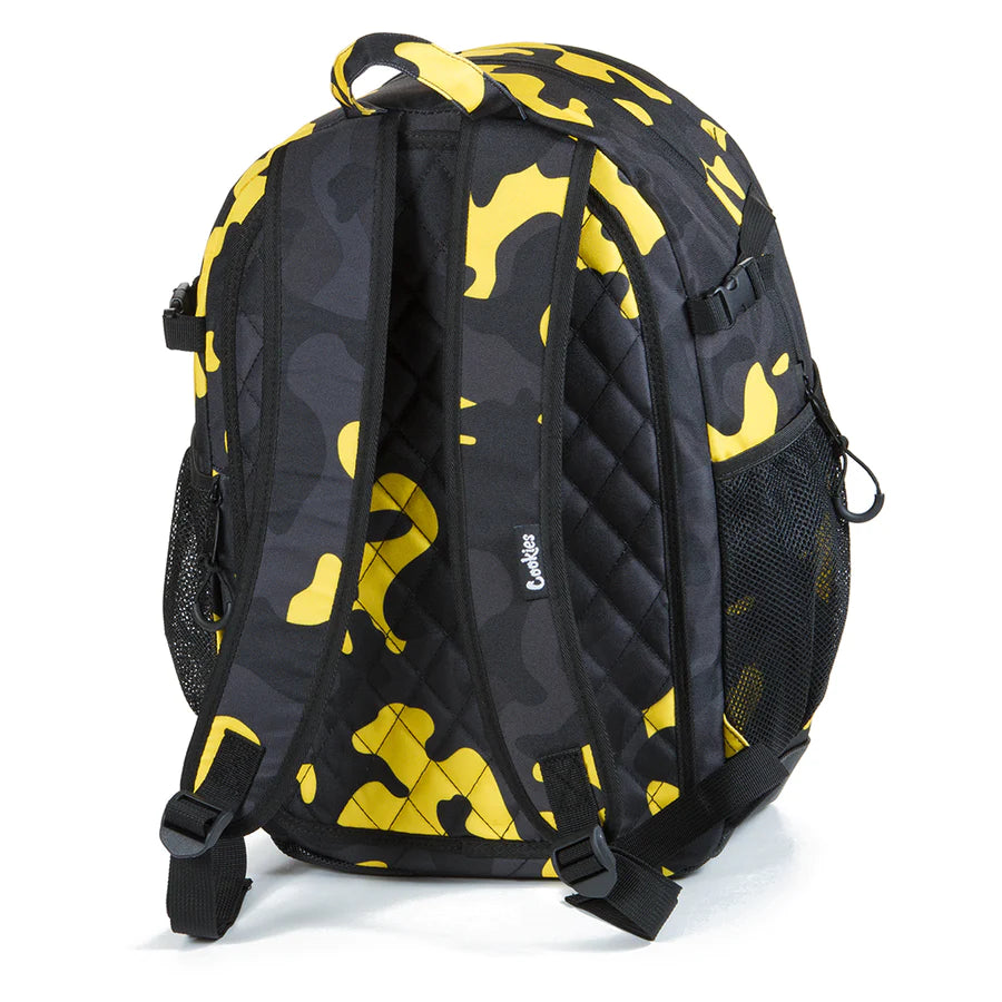 Cookies Smell Proof "The Bungee" Backpack (Yellow Camo)