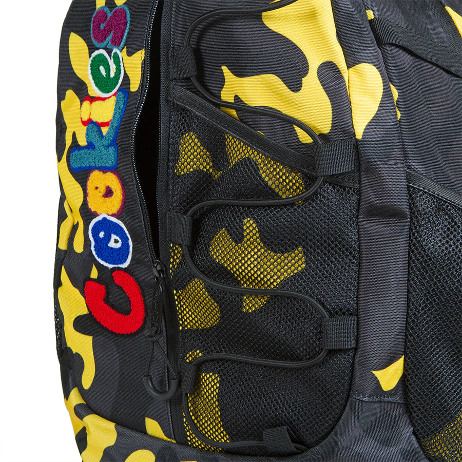 Cookies Smell Proof "The Bungee" Backpack (Yellow Camo)